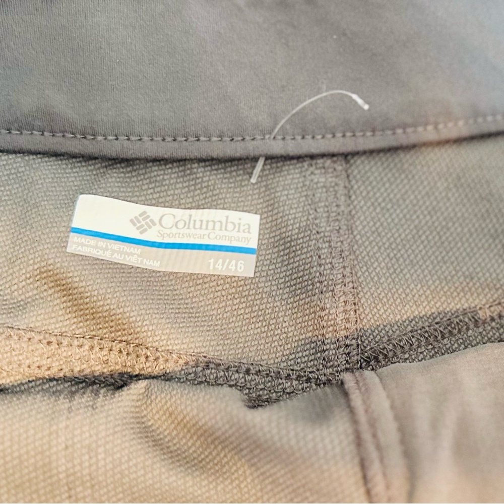 Columbia Omni Pants Outdoor Lightweight Cropped Performance Wear Gray SZ 14 - Picture 10 of 16